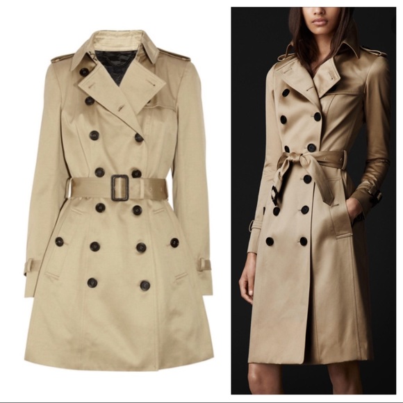burberry prorsum cotton sateen trench coat